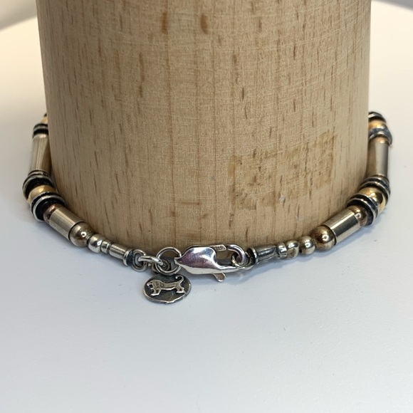 Silpada Vintage Rare HTF Sterling Silver & Gold Tube & Bead Israeli Bracelet - Picture 6 of 16